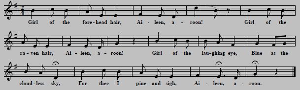 30, Charlie C. Converse, Aileen Aroon, text & tune from sheet music published in 1853