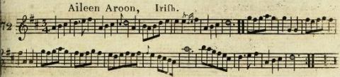 18. From: James Aird, A Selection Of Scotch, English, Irish and Foreign Airs. Adapted for the Fife, Violin or German Flute, Vol. 5 & 6, Glasgow 1801 (first published ca. 1797), No. 72  p. 29