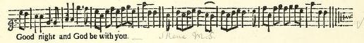 3. "Good Night And God Be With You", from Henry Playford, A Collection Of Original Scotch Tunes, London 1700, p. 4