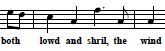 3. "Jockey's Lamentation", measure 6 with the corresponding phrase from the "Elfin Knight"