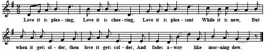29. "Love It Is Pleasing", Greig Duncan VI, No.1166, p. 252, as sung by Alexander Robb, 1906