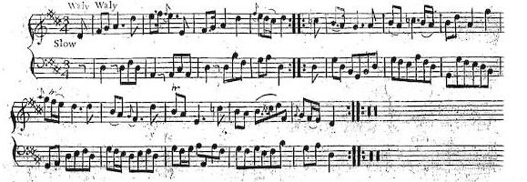 7. "Waly,Waly", from William McGibbon, A Collection of Scots Tunes [...] With some Additions by Robert Bremner, London [1768], Book III, p.87