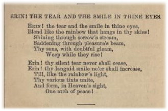 Thomas Moore, Erin! The Tear And The Smile In Thine Eye, 1803
