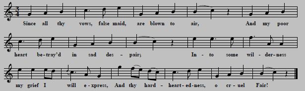 26. "Irische Volksweise (Robin Adair)", tune and first verse from: Ludwig van Beethoven, Volkslieder fr eine oder mehrere Singstimmen, Violine, Violoncello u. Pianoforte, 1860, No. 7