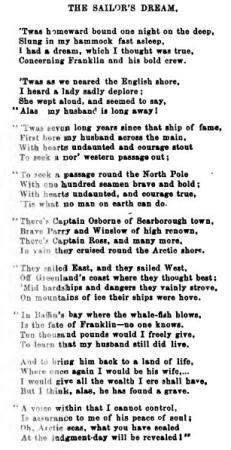3. From: Joseph P. Faulkner, Eighteen Months On A Greenland Whaler, 1878, p. 53/4 3. From: Joseph P. Faulkner, Eighteen Months On A Greenland Whaler, 1878, p. 53/4