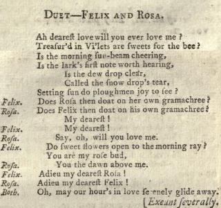 17.  From: John O'Keeffe's Dramatic Works, London 1798, p. 120-1,