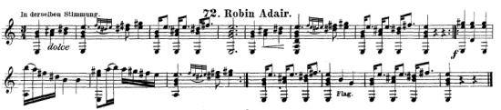 42. "Robin Adair", from: A. Caroli [i. e. Johann Bayer], Esmeralda. Sammlung der beliebtesten, leicht ausfhrbaren Melodien fr Guitarre allein, Berlin, n. d. [1862], No. 72, p. 26