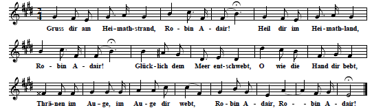 68. "Robin Adair", text (first verse only) & tune in: Ferdinand Hiller, Neue Gesnge fr eine Alt-Stimme mit Begleitung des Pianoforte, op. 76, Heft 1, Leipzig n. d. [1858], p. 9