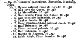 39.  From: Adolf Hofmeister (ed.), Handbuch der musikalischen Literatur oder allgemeines systematisch geordnetes Verzeichnis der in Deutschland und in den angrenzenden Lndern erschienenen Musikalien [...],5. Band, Leipzig 1860, p.62