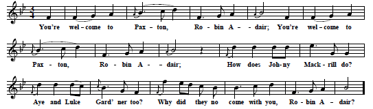 13. "Robin Adair", tune and first verse from David Sime (ed.), Edinburgh Musical Miscellany, A Collection Of The Most Approved Scotch, English, And Irish Songs, Set To Music Vol. 2, Edinburgh 1793, p. 304/5