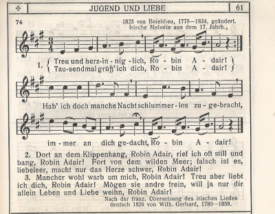 83. ["Treu und herzinniglich"], in: Hermann Bse (ed.), Volkslieder fr Heim und Wanderung, Berlin 1914, No. 74, p. 61