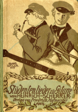 89. Cover of Heinrich Scherrer, Deutsche Studentenlieder mit einer volkstmlichen Gitarrebegleitung aus dem Stegreif zu spielen, Leipzig 1923