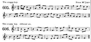 9. No. 605/6: "The Croppy Boy", from: George Petrie & Charles Villiers Stanford (ed), The Complete Collection of Irish Music, Vol. 2 London, 1902