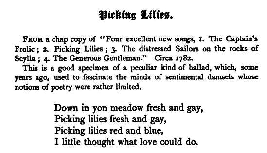 14. W. H. Logan, A Pedlar's Pack of Ballads and Songs, Edinburgh 1869, p. 336
