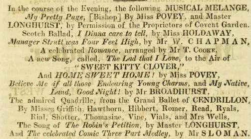 5. A part of a playbill for the Royal English Opera House in September 1823